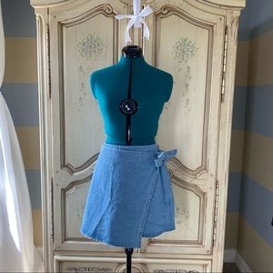 Vero Moda Blue Denim Wrap Skirt